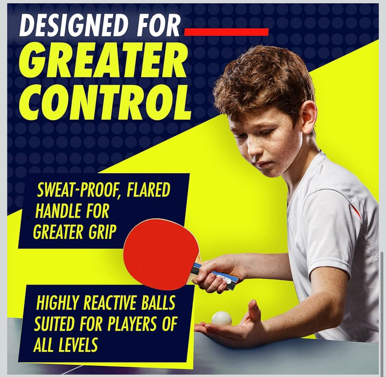 NIBIRU SPORT Professional Ping Pong Paddle Sets - 2 Player or 4 4-Player Set